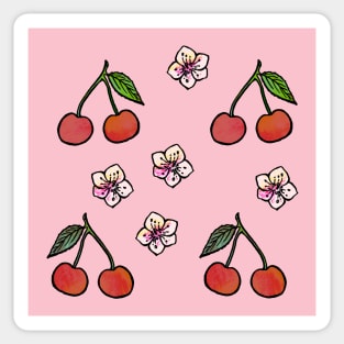 Cherries Sakura Sticker